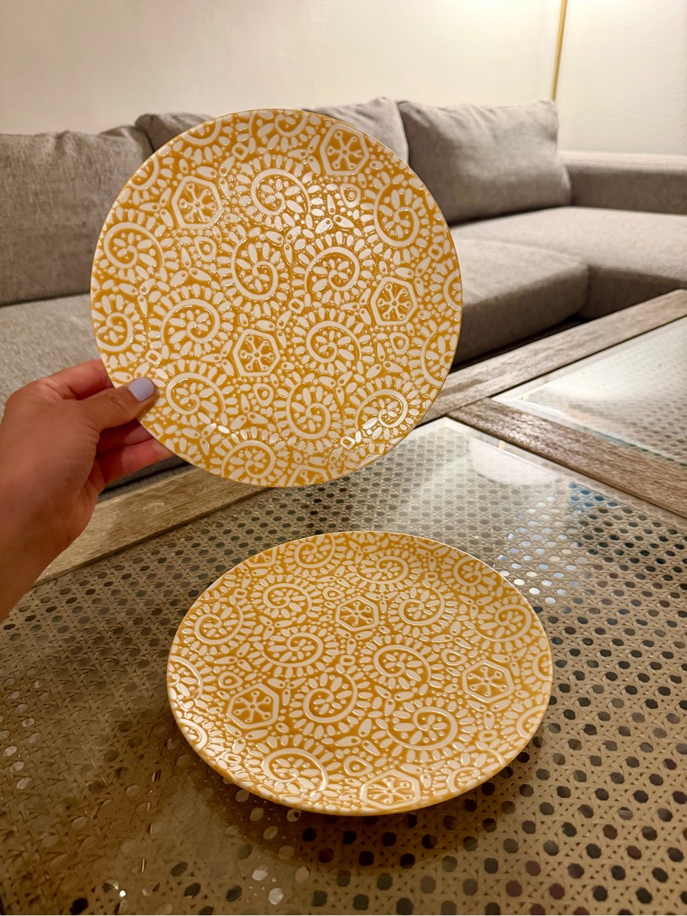 Crate & Barrel Kate Spain Delilah Floral Plates – Set of 2